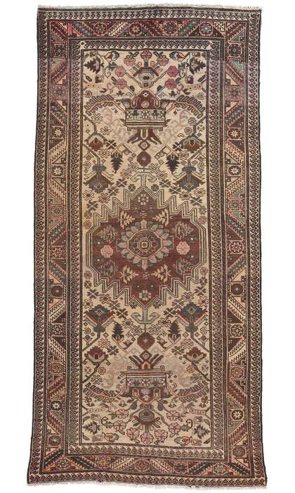 5 x 10 Vintage Persian Bakhtiari Rug 75259