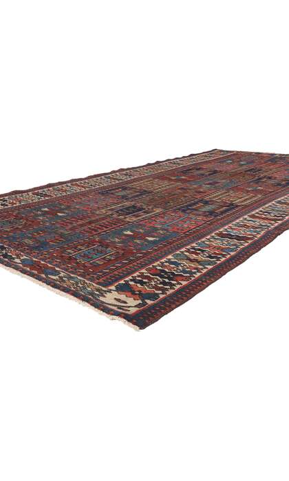 5 x 10 Antique Persian Bakhtiari Rug 75279