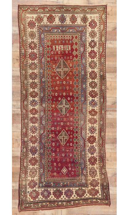 5 x 11 Antique Caucasian Kurdish Runner 71469