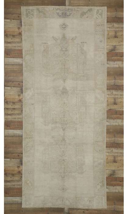 5 x 12 Vintage Muted Oushak Rug 52478