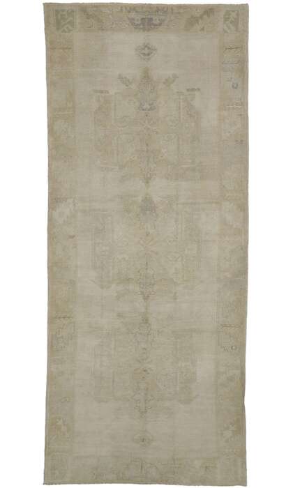 5 x 12 Vintage Muted Oushak Rug 52478