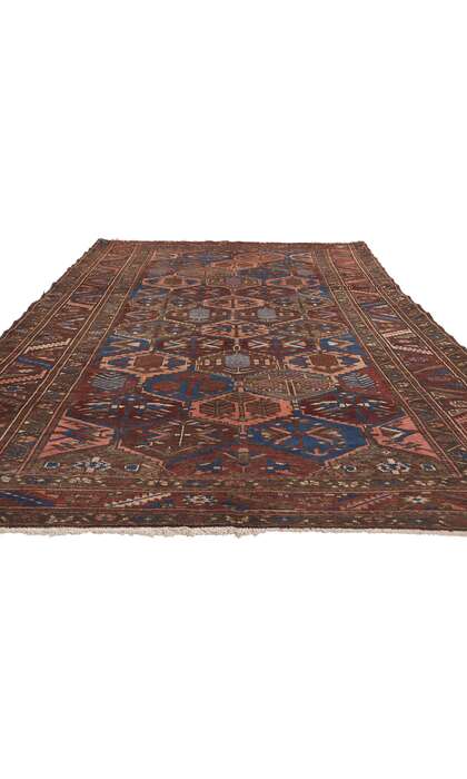 6 x 10 Antique Persian Bakhtiari Rug 75269