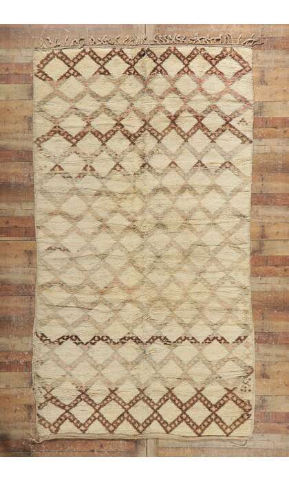 6 x 10 Vintage Moroccan Beni Ourain Rug 21379