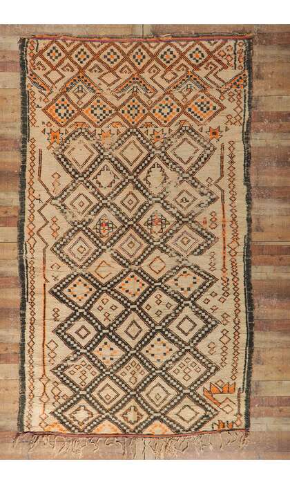 6 x 10 Vintage Moroccan Beni Ourain Rug 21367