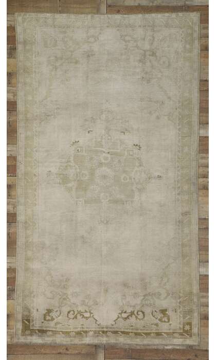 6 x 10 Vintage Muted Oushak Rug 52477