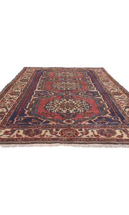 6 x 10 Vintage Persian Bakhtiari Rug 75276