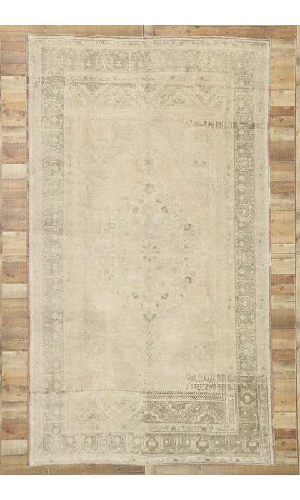 6 x 11 Vintage Muted Oushak Rug 52834