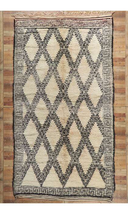 6 x 12 Vintage Moroccan Beni Ourain Rug 21360