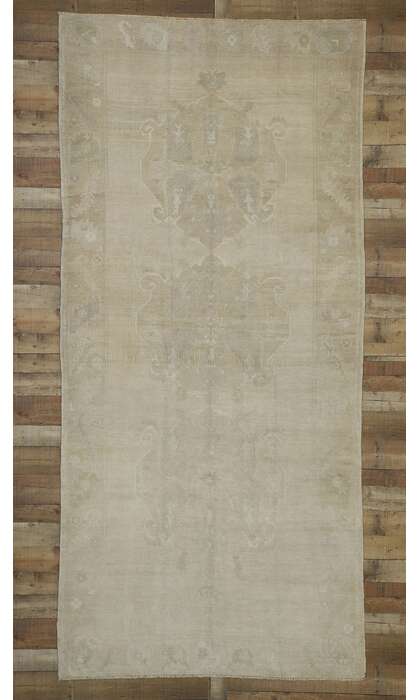 6 x 12 Muted Vintage Neutral Oushak Rug 52473