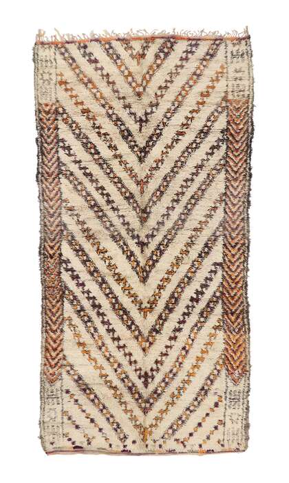 6 x 13 Vintage Moroccan Beni Ourain Rug 21369