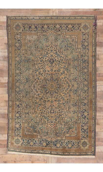 6 x 9 Antique Persian Kerman Rug 73657