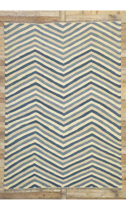 6 x 9 Coastal Style Kilim Rug 80453