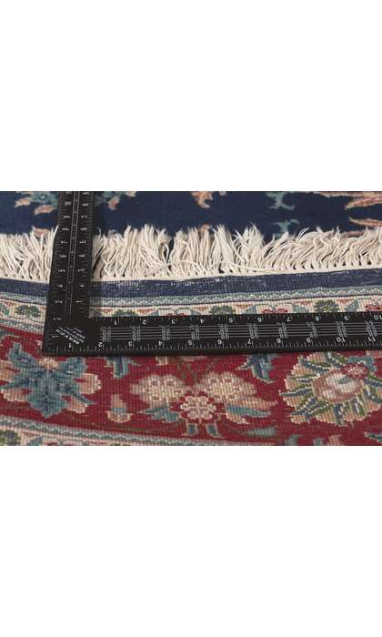 6 x 9 Vintage Navy Blue Indian Rug 78645