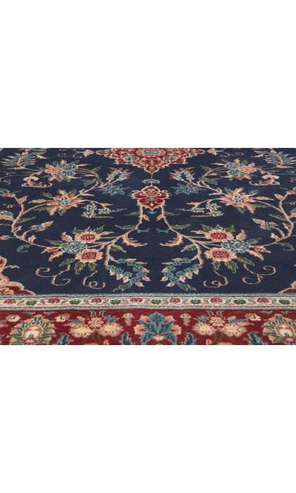 6 x 9 Vintage Navy Blue Indian Rug 78645