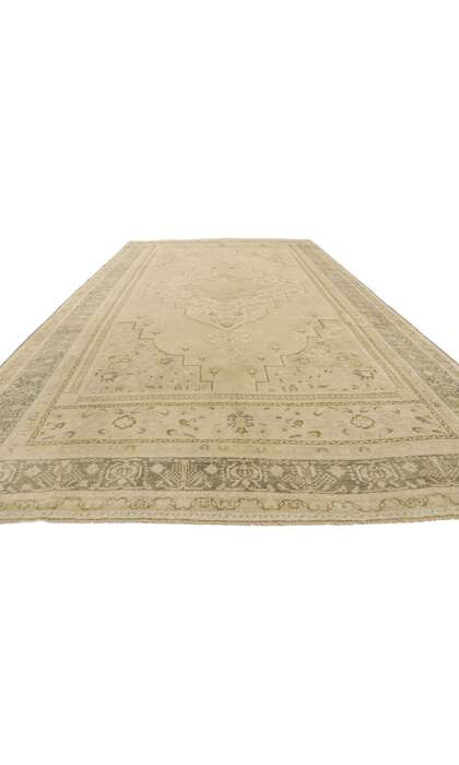 7 x 14 Vintage Neutral Oushak Rug 52833