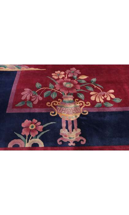 9 x 11 Antique Chinese Art Deco Rug 77450
