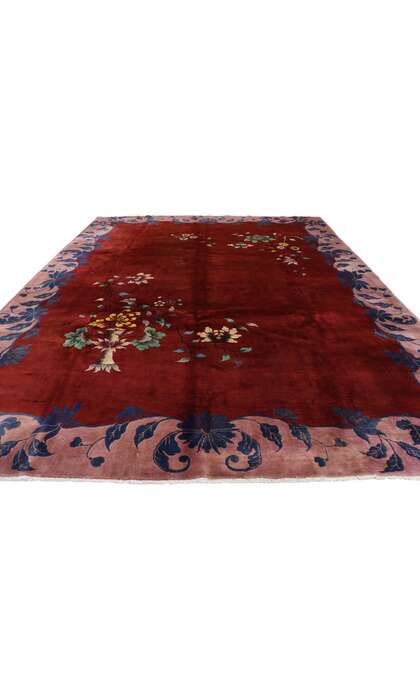 9 x 11 Antique Chinese Art Deco Rug 77626