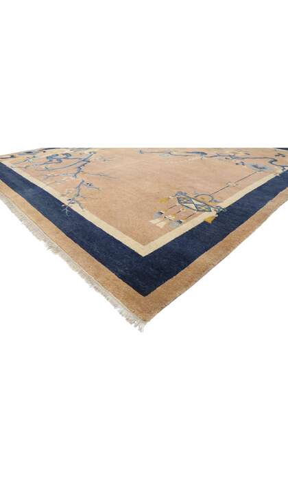 9 x 12 Antique Chinese Art Deco Pictorial Rug 77583