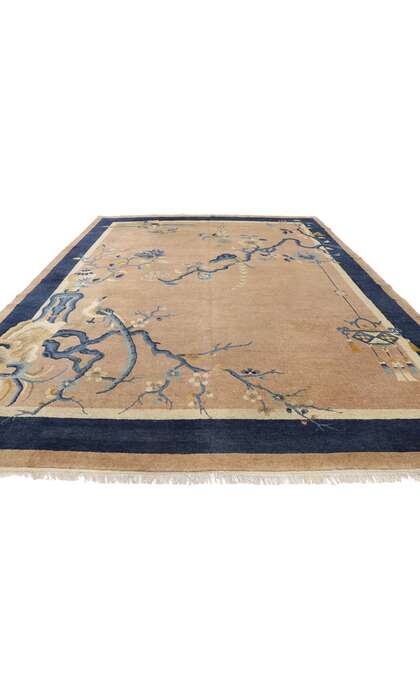 9 x 12 Antique Chinese Art Deco Pictorial Rug 77583