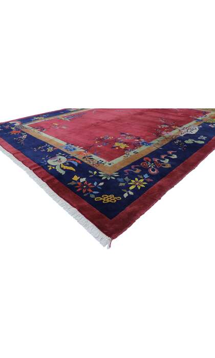 9 x 11 Antique Chinese Art Deco Rug 77631