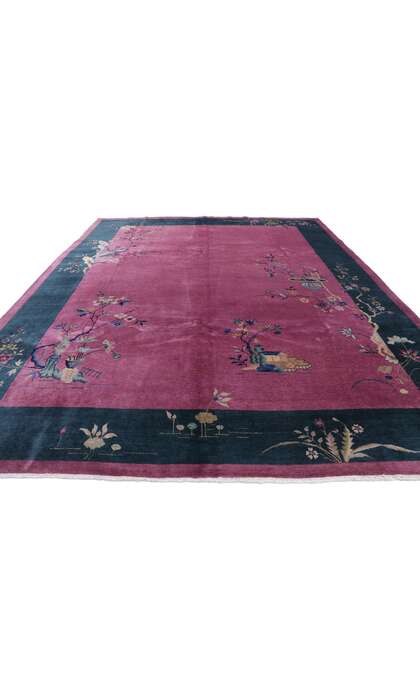 9 x 12 Antique Chinese Art Deco Rug 77629