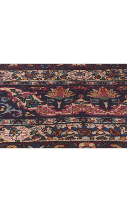 9 x 13 Antique Persian Yazd Rug 78643