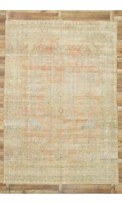 9 x 13 Antique Rustic Persian Rug 76890