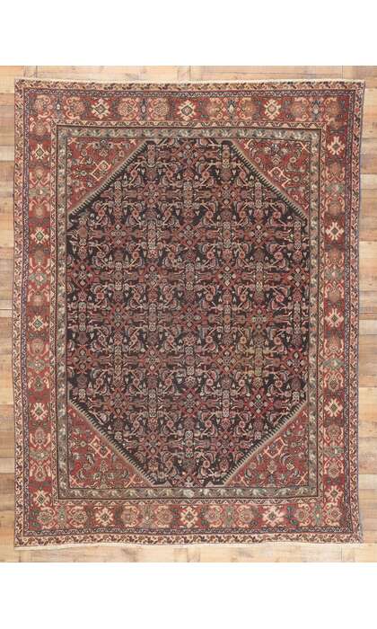 9 x 12 Antique Persian Mahal Rug 74576