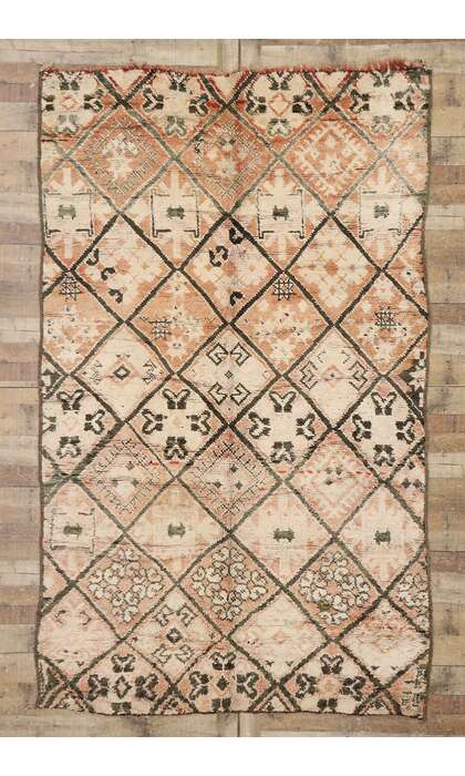 6 x 9 Vintage Moroccan Beni Ourain Rug 21340