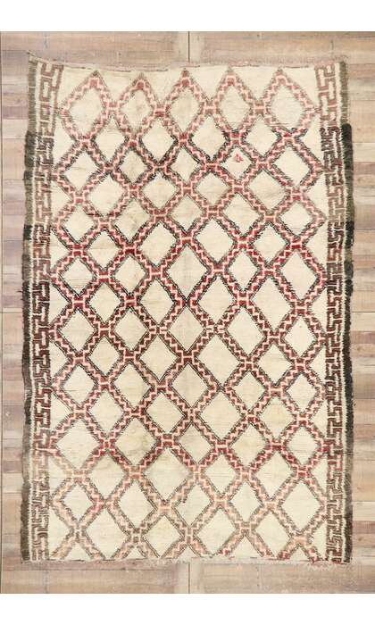 7 x 10 Vintage Beni Ourain Moroccan Rug 21411