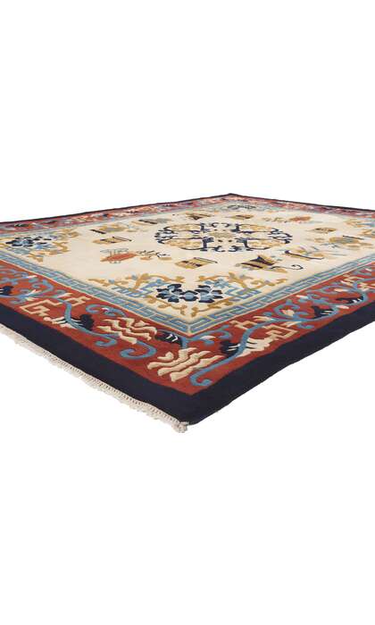 8 x 10 Vintage Chinese Art Deco Style Rug 74745