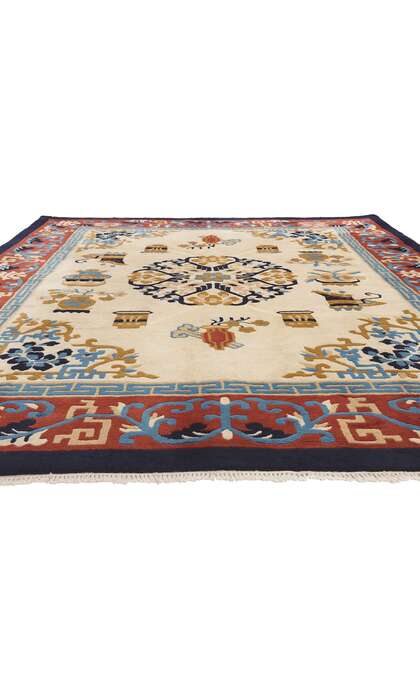 8 x 10 Vintage Chinese Art Deco Style Rug 74745