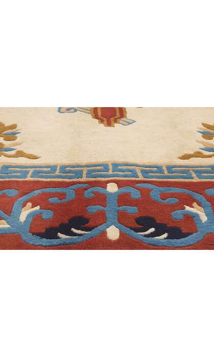 8 x 10 Vintage Chinese Art Deco Style Rug 74745