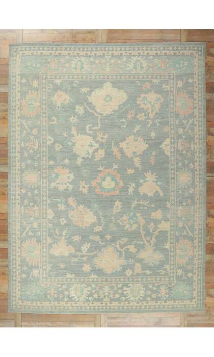 10 x 14 Modern Colorful Oushak Rug 80921