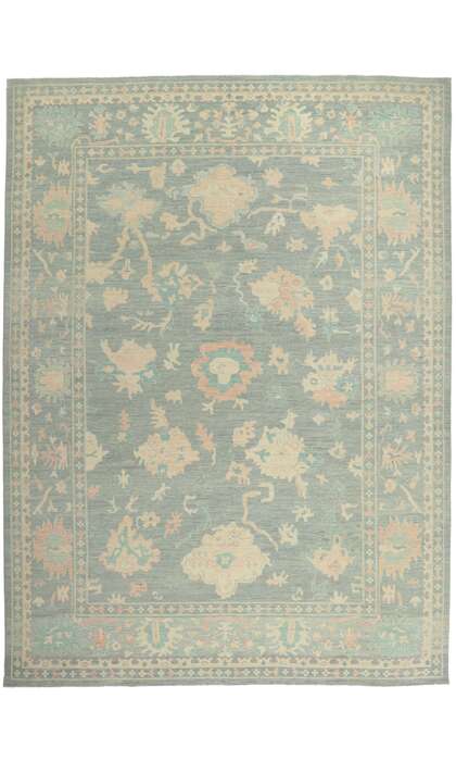 10 x 14 Modern Colorful Oushak Rug 80921