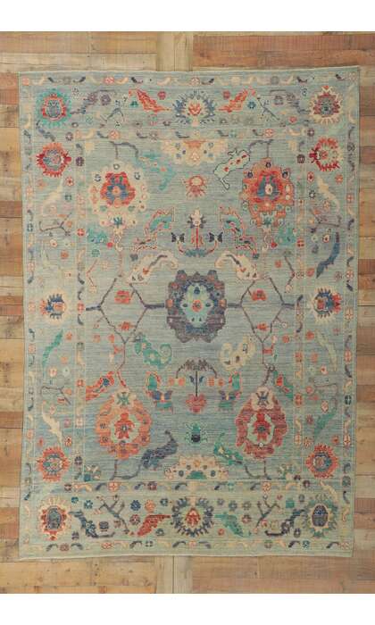 6 x 9 Colorfful Oushak Rug 80889