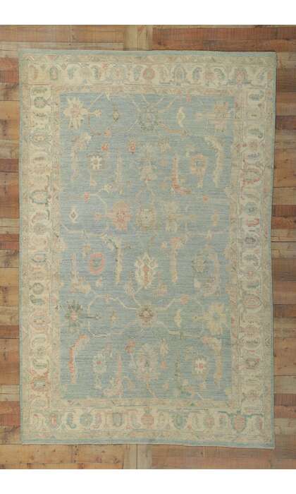 6 x 9 Modern Colorful Oushak Rug 80892