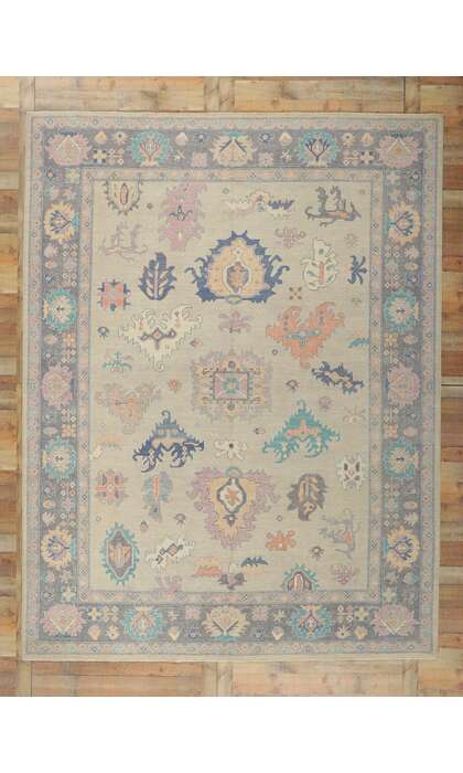 9 x 12 Colorful Oushak Rug 80943