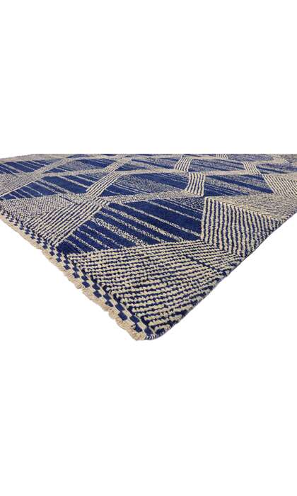 10 x 14 Large Blue Moroccan Area Rug 80563