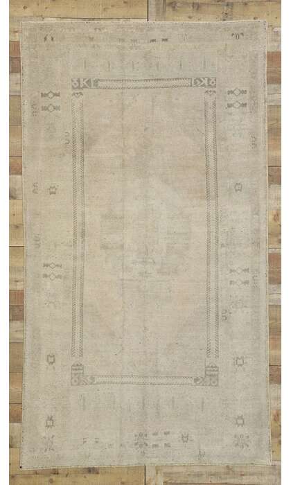 4 x 8 Vintage Muted Oushak Rug 52461