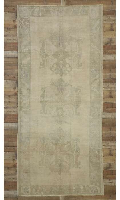 5 x 11 Vintage Muted Oushak Rug 52480