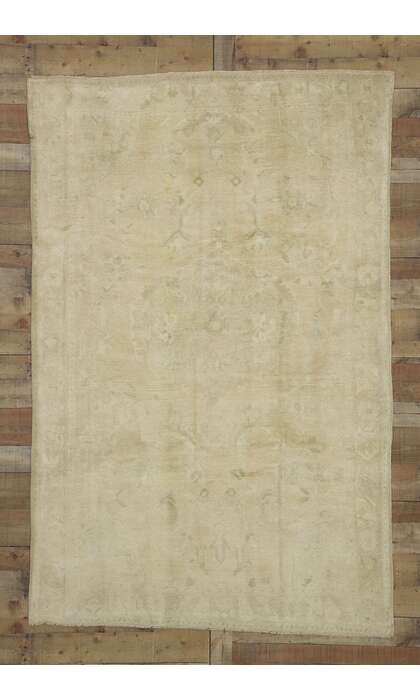5 x 8 Neutral Muted Oushak Rug 52500