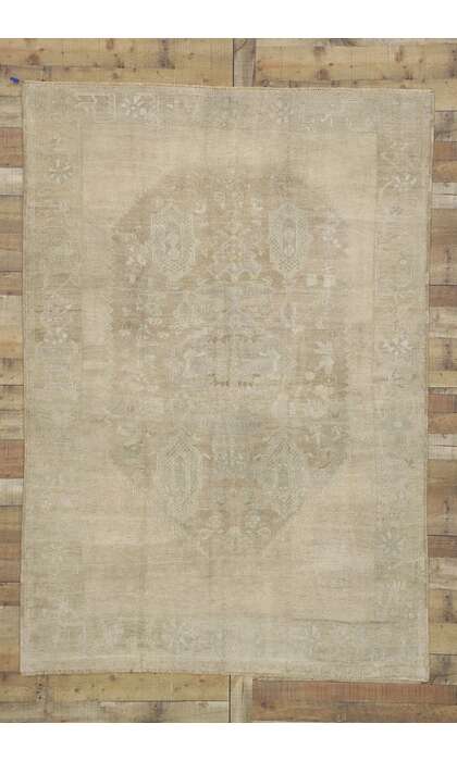 6 x 8 Vintage Muted Oushak Rug 52457