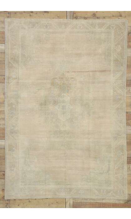 6 x 8 Vintage Muted Oushak Rug 52458