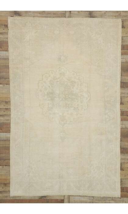 6 x 9 Vintage Muted Oushak Rug 52499
