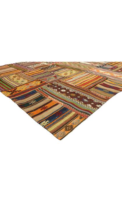 7 x 10 Vintage Patchwork Madras Rug 74242