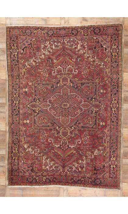 8 x 12 Vintage Persian Heriz Rug 76588