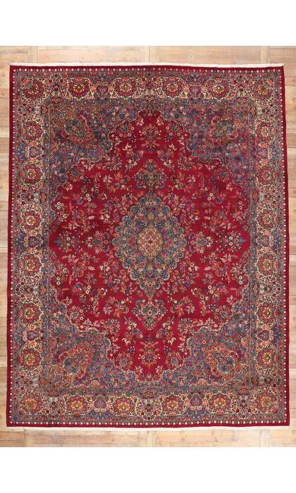 10 x 13 Vintage Persian Kerman Rug 77718