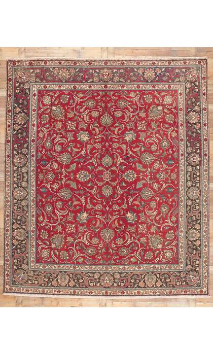 10 x 11 Vintage Persian Tabriz Rug 73462