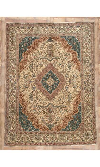 8 x 11 Vintage Persian Tabriz Rug 76476